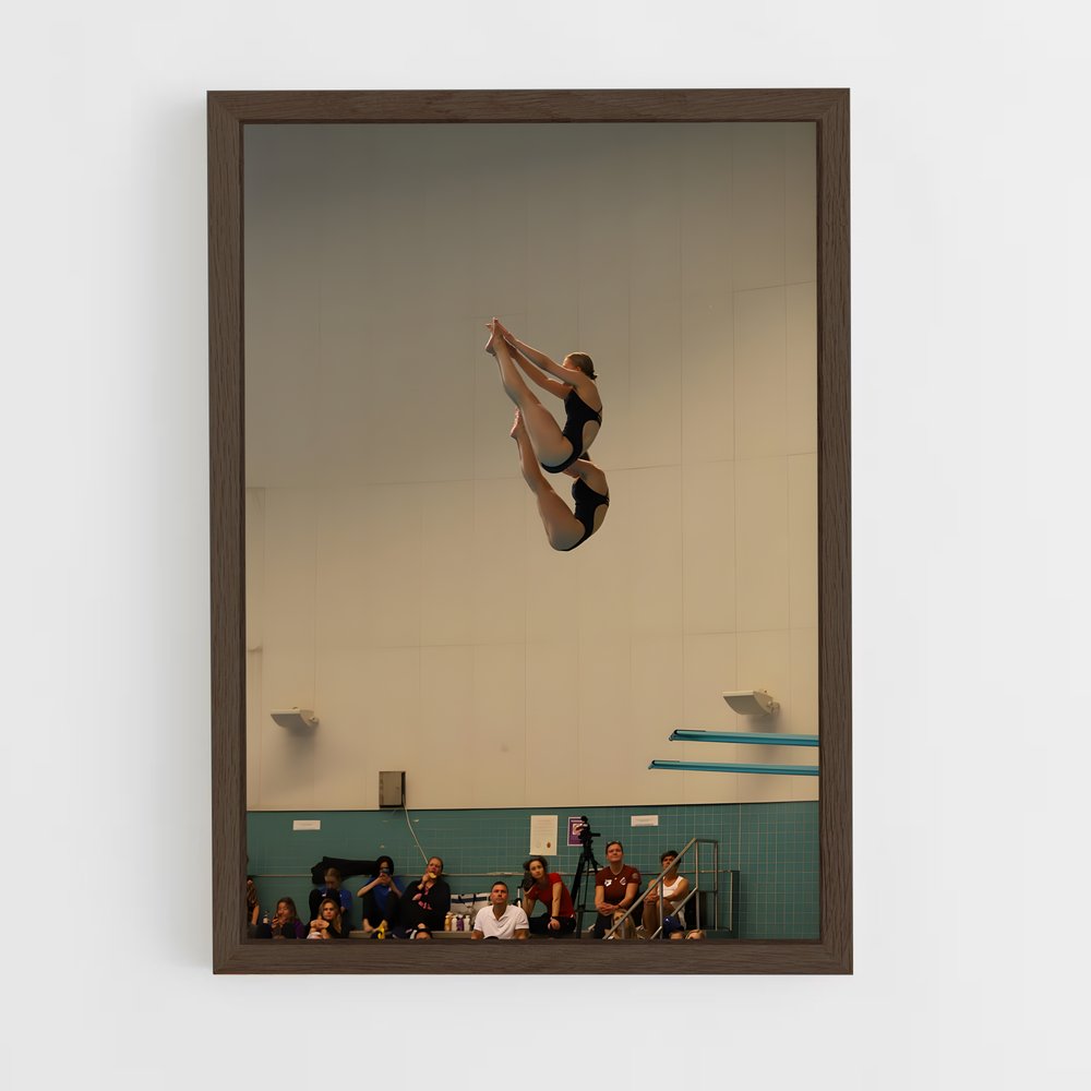 Poster Saut Équilibré – affiche Plongeon depuis une plateforme (vue 5)